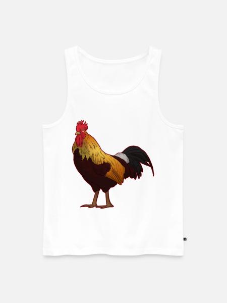 Rooster chicken hen - Men's Premium Organic Tank Top - white