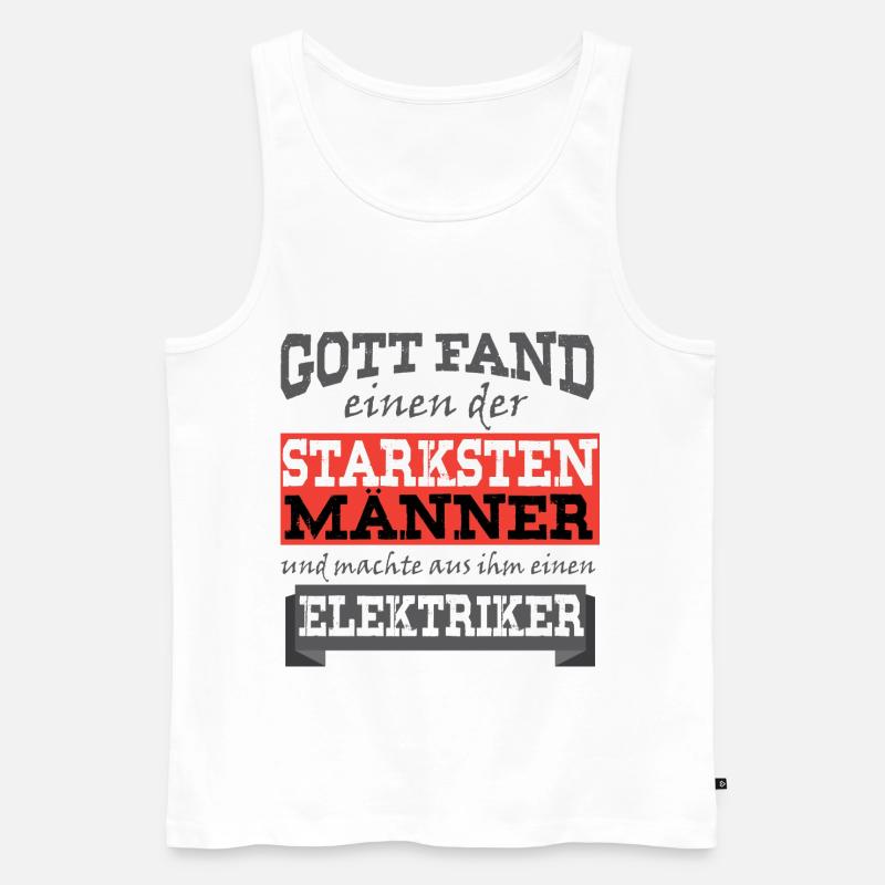 Elektriker - Coole deutsche Elektro-Geschenkidee - Männer Premium Bio Tank Top - Weiß
