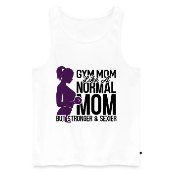 Fitness – Shirt Fitnesstrainer Fitness Geschenk - Männer Premium Bio Tank Top - Weiß - Vorne - Michal (187cm)