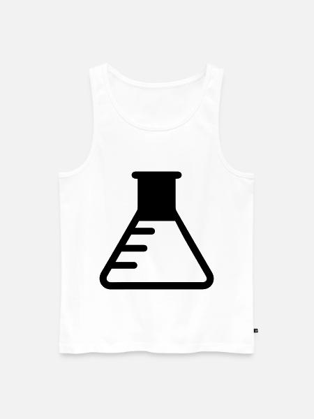 Test tube icon - Men's Premium Organic Tank Top - white