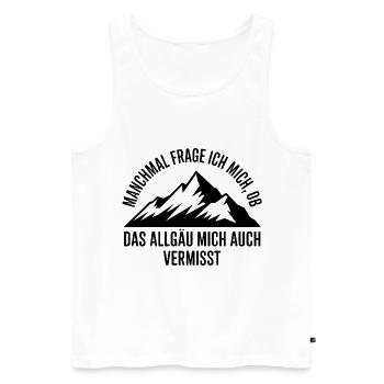 Je me demande si l’Allgäu ne me manque pas ! - Débardeur bio Premium Homme - blanc - Devant - Michal (187cm)