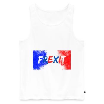 Frexit t-shirt UPR Patriotes - Débardeur bio Premium Homme - blanc - Devant - AI Model Male 178 light (178cm)