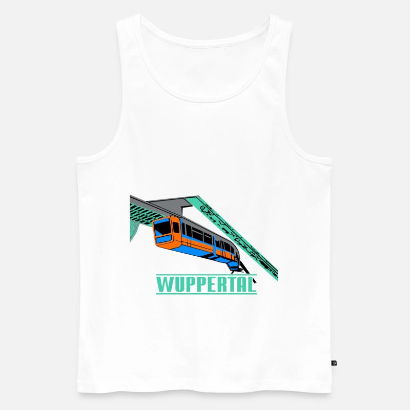 Wuppertal Schwebebahn - Männer Premium Bio Tank Top - Weiß
