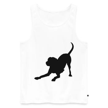 mignon chien retriever chiens chihuahua chien labrador - Débardeur bio Premium Homme - blanc - Devant - Michal (187cm)