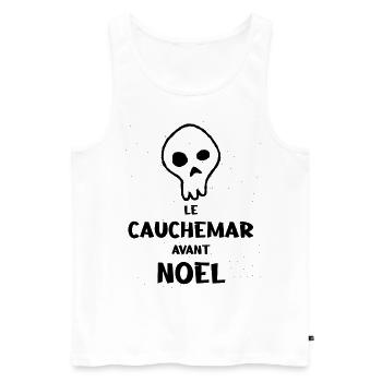 Le cauchemar avant le Noël - Débardeur bio Premium Homme - blanc - Devant - Michal (187cm)