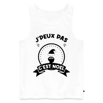 j'peux pas c'est noel noël Noël - Débardeur bio Premium Homme - blanc - Devant - Michal (187cm)