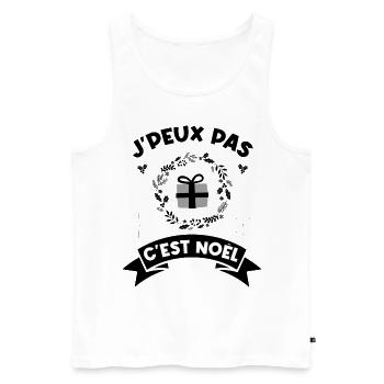 j'peux pas c'est noel noël Noël - Débardeur bio Premium Homme - blanc - Devant - Michal (187cm)