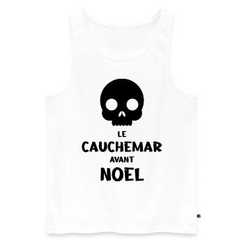 Le cauchemar avant le Noël - Débardeur bio Premium Homme - blanc - Devant - Michal (187cm)