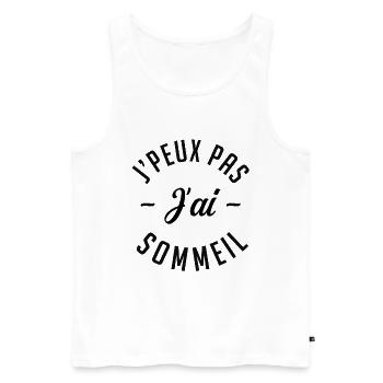 Je peux pas J'ai Sommeil. - Débardeur bio Premium Homme - blanc - Devant - Michal (187cm)
