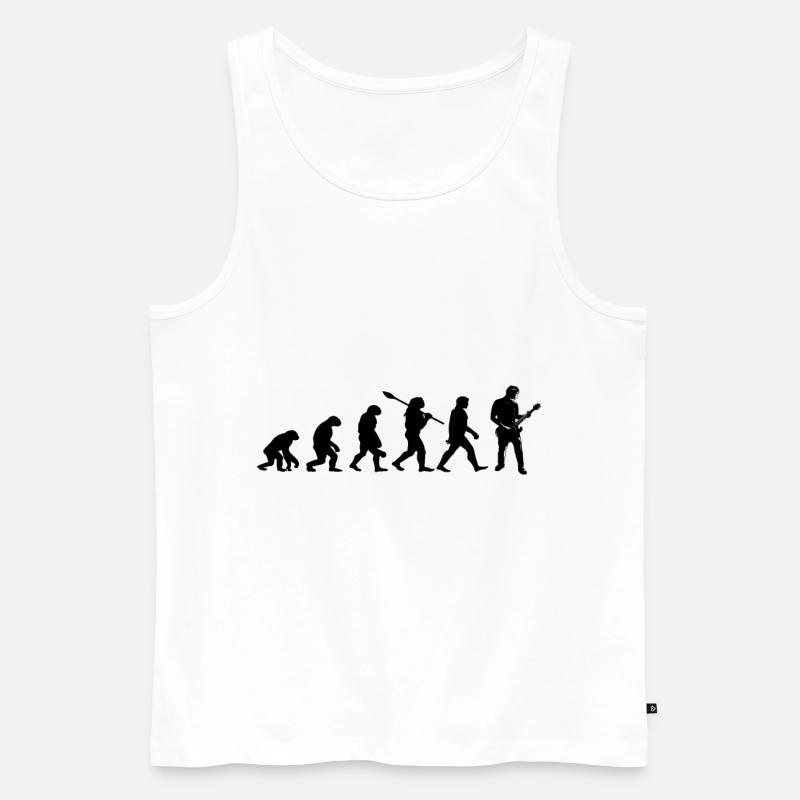 Evolution-Gitarrist - Männer Premium Bio Tank Top - Weiß