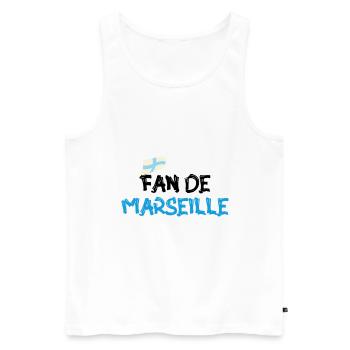 Fan de Marseille - Débardeur bio Premium Homme - blanc - Devant - Michal (187cm)