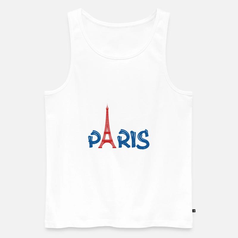 PARIS - Männer Premium Bio Tank Top - Weiß