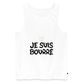 surprise je suis bourré - Débardeur bio Premium Homme - blanc - Devant - Michal (187cm)