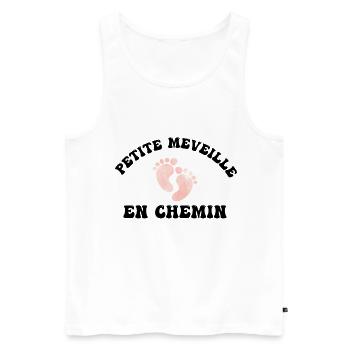 Petite merveille en chemin - Débardeur bio Premium Homme - blanc - Devant - Michal (187cm)