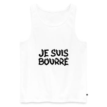 surprise je suis bourré - Débardeur bio Premium Homme - blanc - Devant - Michal (187cm)