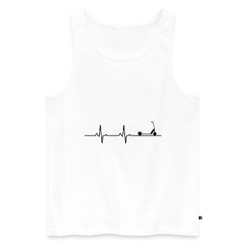 Scooter stunts Herzschläge - Männer Premium Bio Tank Top - Weiß - Vorne - AI Model Male 178 light (178cm)