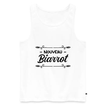 Nouveau Biarrot. - Débardeur bio Premium Homme - blanc - Devant - Michal (187cm)