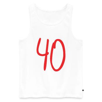 Geburtstagsgeschenk 40 Jahre - Männer Premium Bio Tank Top - Weiß - Vorne - AI Model Male 178 light (178cm)