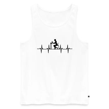 Leser Leserin Buch Bücher Bücherwurm Buch Lesen - Männer Premium Bio Tank Top - Weiß - Vorne - AI Model Male 178 light (178cm)