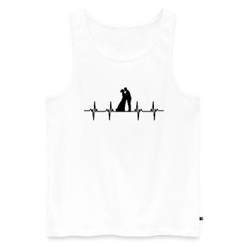 Heiraten Heirat Hochzeit Freund Freundin Ehe Liebe - Männer Premium Bio Tank Top - Weiß - Vorne - Michal (187cm)