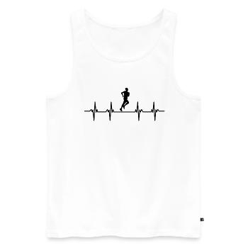 Rennen Läufer Läuferin Renner Rennerin Joggen - Männer Premium Bio Tank Top - Weiß - Vorne - Michal (187cm)