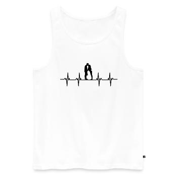 Heiraten Heirat Hochzeit Freund Freundin Ehe Liebe - Männer Premium Bio Tank Top - Weiß - Vorne - Michal (187cm)