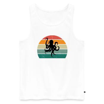 Meer Ozean Wasser Fisch Fische Krabbe Krebs Qualle - Männer Premium Bio Tank Top - Weiß - Vorne - Michal (187cm)