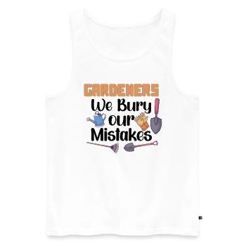 Gardening Plants Gardener Plantation Nature Gift - Men's Premium Organic Tank Top - white - Front - AI Model Male 178 light (178cm)