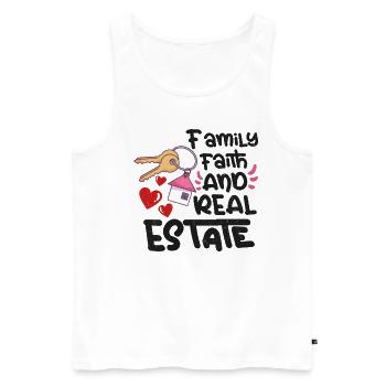 Real Estate Agent Realtor Home Closing Investor - Men's Premium Organic Tank Top - white - Front - AI Model Male 178 light (178cm)