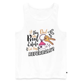 Real Estate Agent Realtor Home Closing Investor - Men's Premium Organic Tank Top - white - Front - AI Model Male 178 light (178cm)