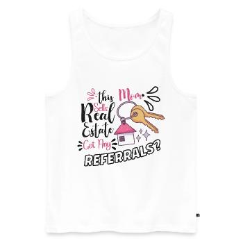 Real Estate Agent Realtor Home Closing Investor - Men's Premium Organic Tank Top - white - Front - AI Model Male 178 light (178cm)