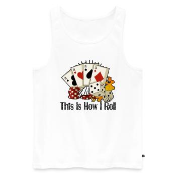 Poker Casino Poker Player Gambling Roulette Gift - Männer Premium Bio Tank Top - Weiß - Vorne - Michal (187cm)