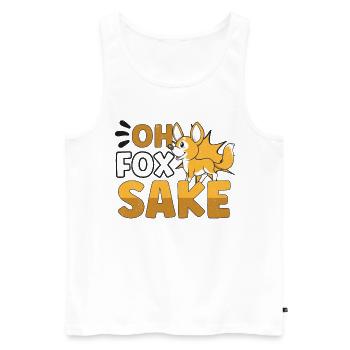 Fox lovers Foxes Love red fox Cuter - Men's Premium Organic Tank Top - white - Front - AI Model Male 178 light (178cm)