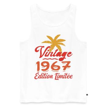 Vintage 1967 Edition Limitée - Débardeur bio Premium Homme - blanc - Devant - Michal (187cm)