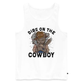Cowboy Barn Bull Rider Rodeo Country Western - Männer Premium Bio Tank Top - Weiß - Vorne - AI Model Male 178 light (178cm)