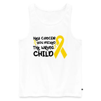 Childhood Cancer Awareness Month Mom Mother Gift - Men's Premium Organic Tank Top - white - Front - Michal (187cm)