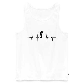 Papa Father Fathers Producer Additional Dad Bonus Father - Men's Premium Organic Tank Top - white - Front - Michal (187cm)
