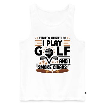 Golf Player Golfer Golf Golf Cart Golf Mom - Männer Premium Bio Tank Top - Weiß - Vorne - AI Model Male 178 light (178cm)