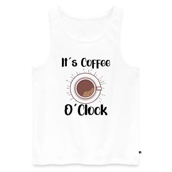 Coffee Lover Caffeine Molecule Java Latte Espresso - Männer Premium Bio Tank Top - Weiß - Vorne - Michal (187cm)