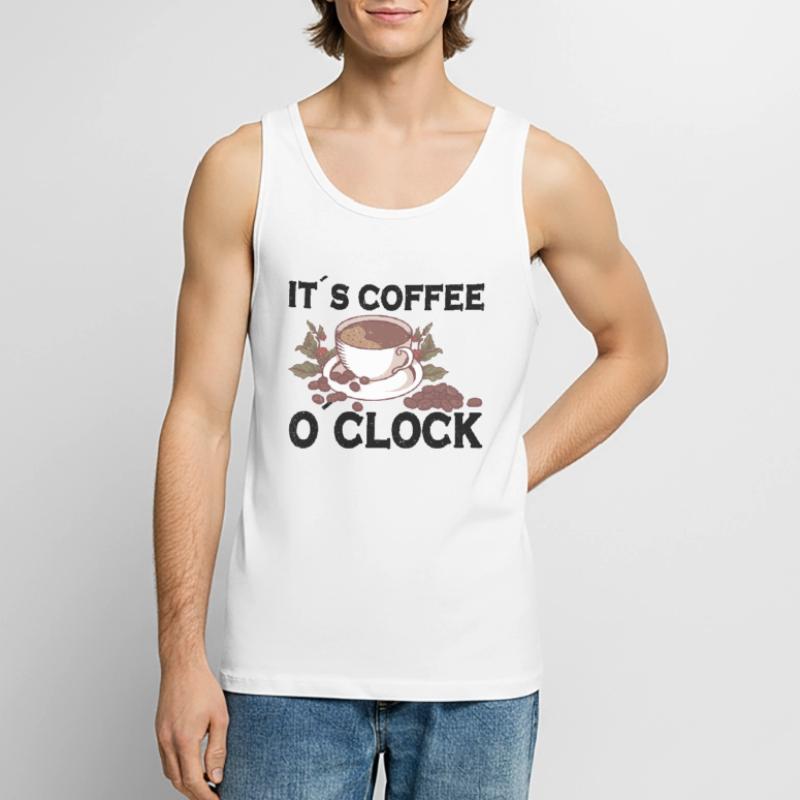 Coffee Lover Caffeine Molecule Java Latte Espresso Männer Premium Bio Tank Top