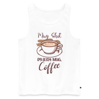 Coffee Lover Caffeine Molecule Java Latte Espresso - Männer Premium Bio Tank Top - Weiß - Vorne - Michal (187cm)