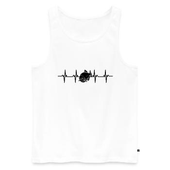 Piranha dangerous fish fish predator river - Men's Premium Organic Tank Top - white - Front - AI Model Male 178 light (178cm)