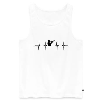 Posaunist Posaune Trompetenspieler Trompete - Männer Premium Bio Tank Top - Weiß - Vorne - Michal (187cm)