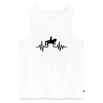 Cavalière cavalière équitation poney écurie - Débardeur bio Premium Homme - blanc - Devant - AI Model Male 178 light (178cm)