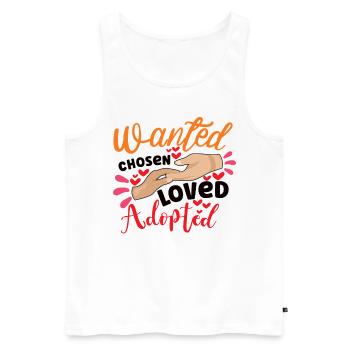 Funny Adoption Adoption Day Gifts - Men's Premium Organic Tank Top - white - Front - AI Model Male 178 light (178cm)