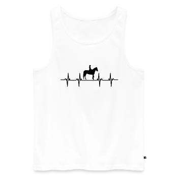 Reiter Reiterin Pferd Reiten Pony Pferdestall - Männer Premium Bio Tank Top - Weiß - Vorne - Michal (187cm)