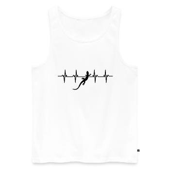 Lizard Lizards Alternating Warm Scale Reptiles - Men's Premium Organic Tank Top - white - Front - AI Model Male 178 light (178cm)