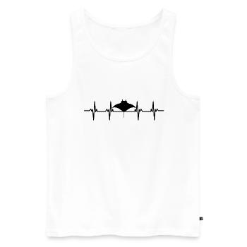 Stingrays Devil Rays Flies Gliding Rays - Men's Premium Organic Tank Top - white - Front - AI Model Male 178 light (178cm)