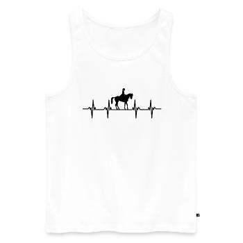 Rider Rider Horse Riding Pony Horse stable - Men's Premium Organic Tank Top - white - Front - Michal (187cm)