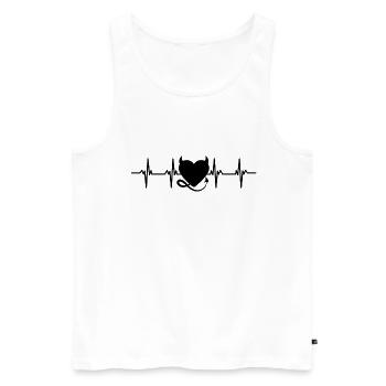 Devil Devil Satan Evil Hell Fear Terror - Men's Premium Organic Tank Top - white - Front - AI Model Male 178 light (178cm)